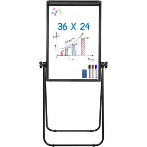 Stand White Board - 36x24  Dry Erase Board Flipchart Easel Whiteboard, 3' x 2' Double Sided Easel Board Portable Whiteboard