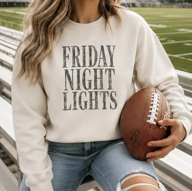 Friday Night Lights Crewneck Sweatshirt | Vintage Football Typography