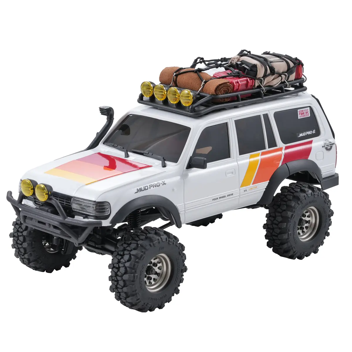 FairRC FCX18S LC80S 1:18 Scale Tri-Color Mod RTR Brushed High-Performance Remote Control Car - RC Stunt Car, Adult Collectible, Ideal Hobbyist Gift
