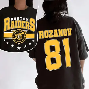 Vintage 90s Ilya Rozanov #81 Boston Raiders Shirt, Boston Raiders Hockey Crewneck, Ice Hockey Tee