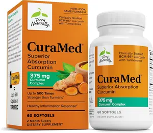 Terry Naturally CuraMed 375mg - Curcumin Complex - Superior Absorption with BCM-95 for Liver Brain & Immune Health