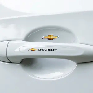 Chevrolet Car Door Handle Bowl Scratch Protection Sticker, Transparent Anti-Scratch Film, Personalized Car Emblem Decoration, Sticker For Cars, Automotive Accessories