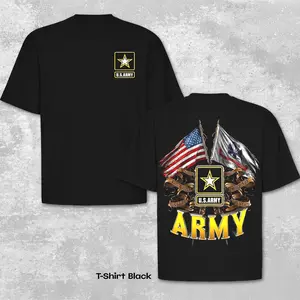 Vintage U.S. Army T-Shirt, Official This We'll Defend Military Graphic Tee, American Flag & Army Logo Patriotic Apparel, Veteran Pride Gift for Men, Premium Cotton Heavyweight Oversized Streetwear, Black Tactical Training Shirt
