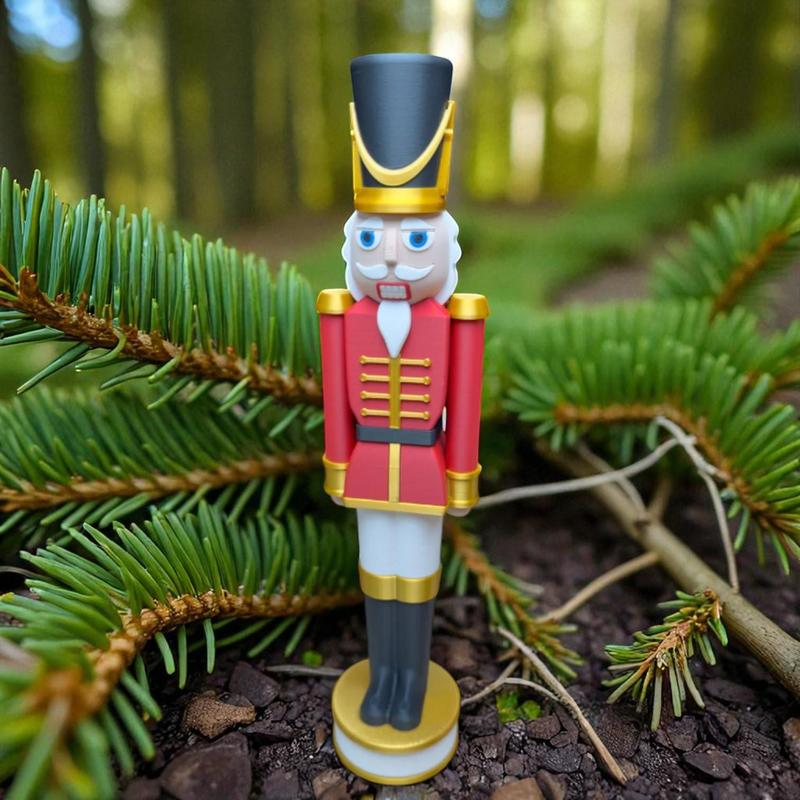 The Kit Kiln Classic Red & Black Chunkable Nutcracker - 3D Printed Plastic Figure for Christmas Decor & Gift Giving - Lightweight & Display Ready