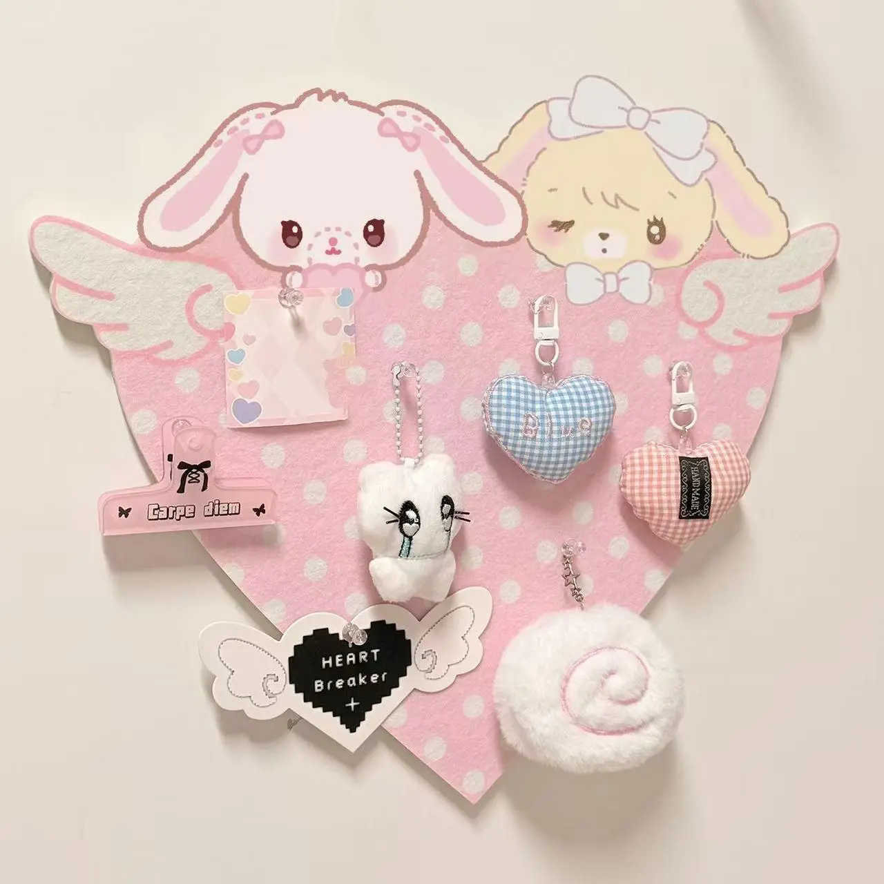 New Cute Cartoon Bunny Felt Decoration Cork Board Wall Photo Message Board Wall Punch-free No Damage The Wall Room Decoration