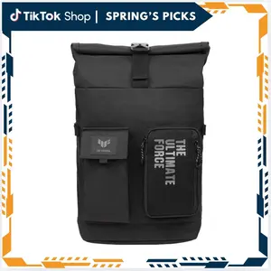 ASUS TUF Gaming Backpack, Up to 17" Laptop, Lightweight & Durable Water Resistant, Top Folded Closure Compact