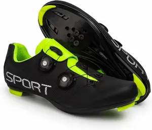 Cycling Shoes Unisex Compatible with Peloton Bikes, Comfortable Correct Fit with Collision Avoidance and Heel Support for Road and Mountain Bike Spin Pedal Shoes in Multiple Black Color