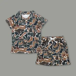 Kids Camo Hunting Clothes  Boy’s Summer Shorts Set | Breathable Outdoor 2-Piece Outfit