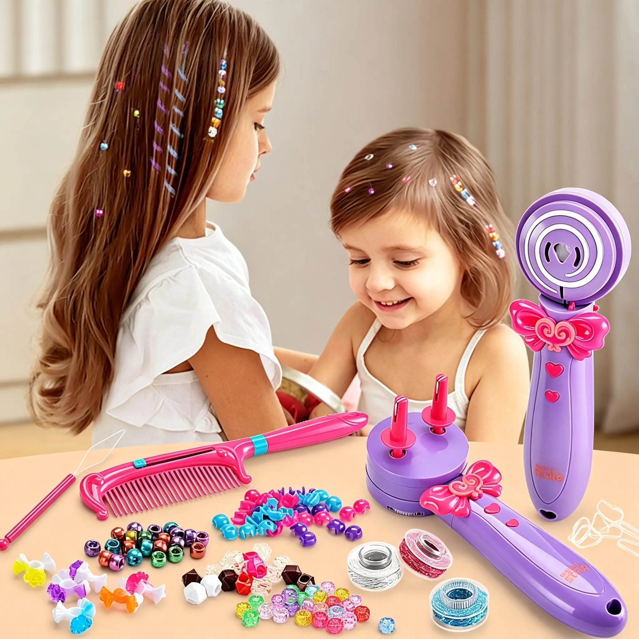Children's electric hair braiding machine girls' hair tying hair braiding machine accessories beads hair styling toys