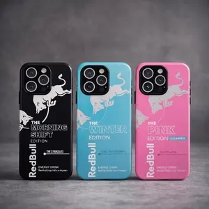 Red B*ll Phone Case Energy Drink Cover for ip 17Pro, 16, 15, 14, 13, 12, 11,