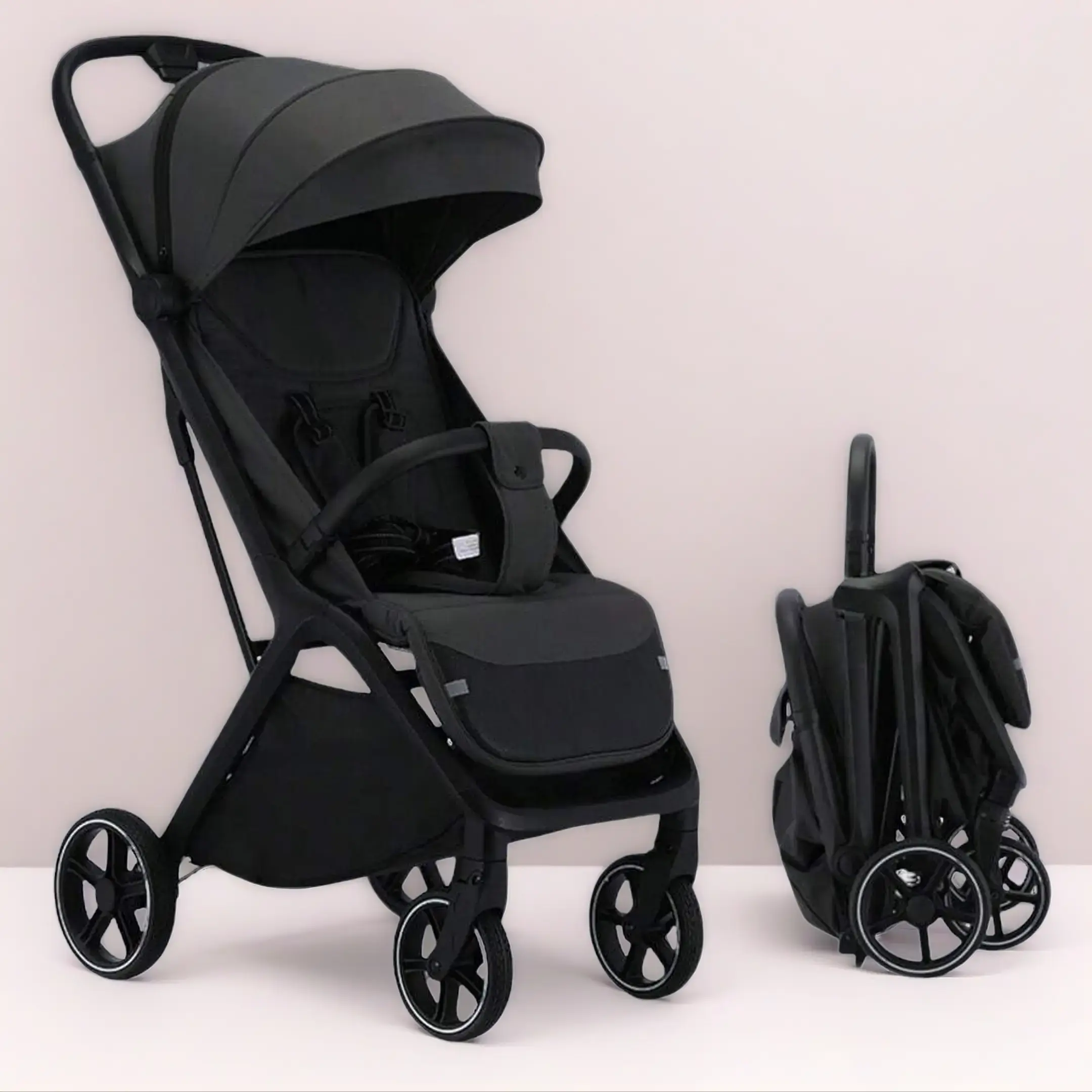 Compact Lightweight Stroller for Travel, Foldable Infant Buggy with Breathable Mesh Backrest, Adjustable Recline, and Widened Sunshade Canopy, Lightweight Strollers, Stroller With Canopy
