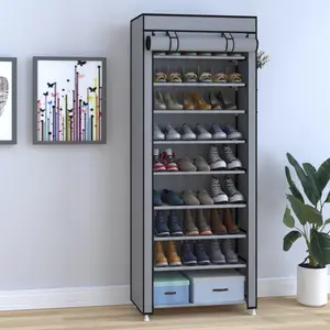 UDEAR 10 Layer shoe rack with 9 compartments and dust cover shoe rack storage rack UDEAR 10 Layer shoe rack with 9 compartments and dust cover shoe rack storage rack