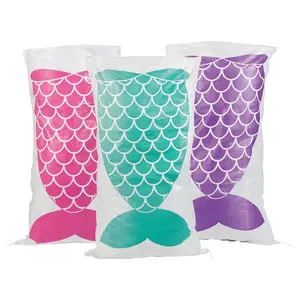 Mermaid Tail Potato Sack Race Bags - 12 Pc.