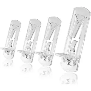 30pcs Clear Plastic Locking Shelf Pins 6.9mm Peg Cabinet Shelf Clips Holders Bracket for 5/8" Thick Shelves