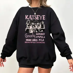 Retro Katseye Beautiful Chaos Sweatshirt, Katseye Soft Is Strong Shirt, Global Girl Group Katseye Hoodie, Katz Eyekon Fandom Tee, Gnarly Gabriela Top, Unisex Sweater Pullover Tee