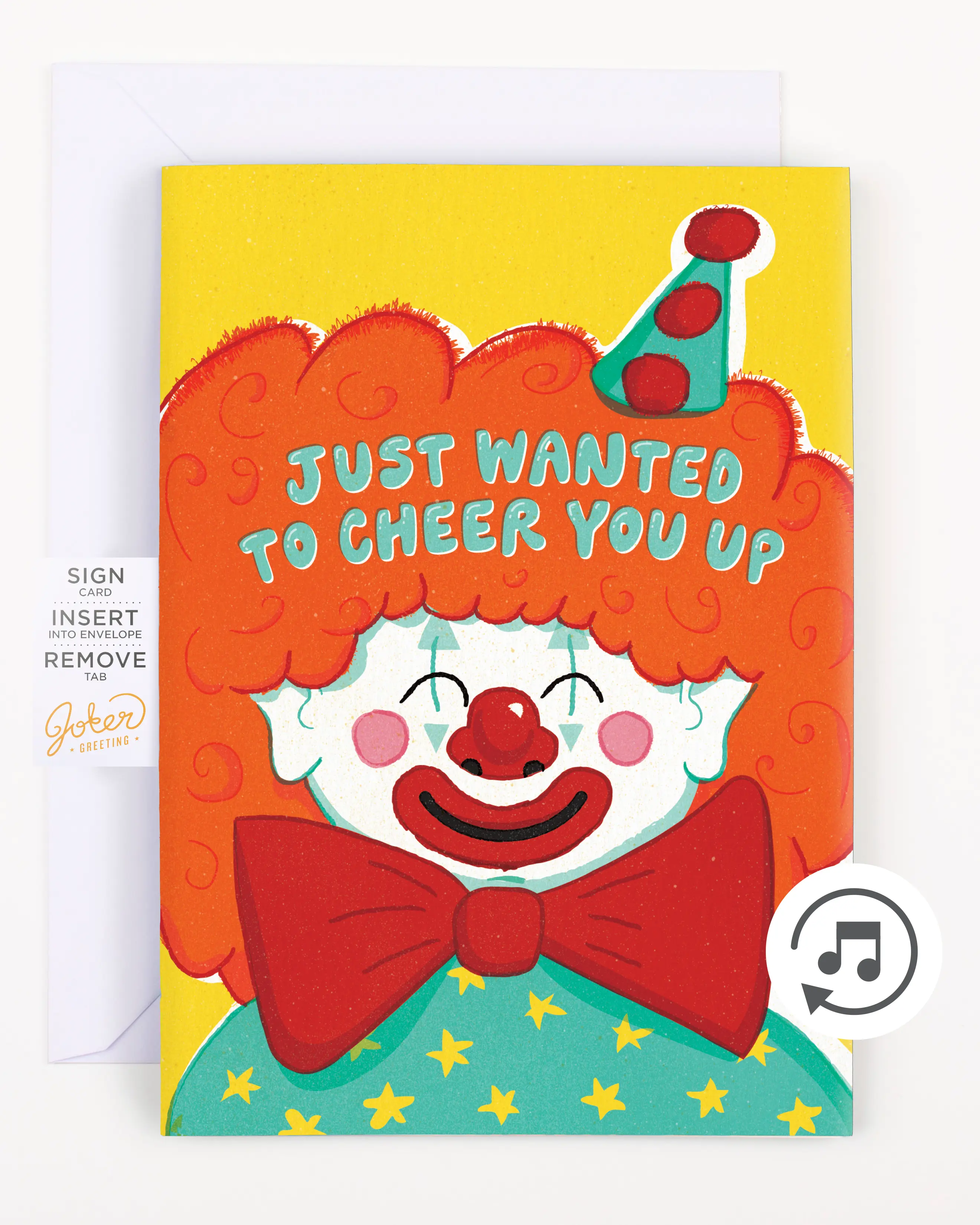 Endless Encouragement Clown Card with Glitter Endless Encouragement Clown Card with Glitter