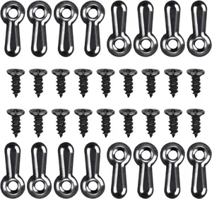 Metal Picture Frame Set with 160 Screws 160-Piece Turn Button Fasteners, Black Frame Hardware, Hanging Hangers Photos, Crafts, Posters