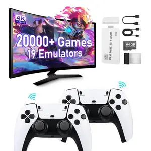 M15 Wireless Retro Game Stick, 20000+ Games, 2.4g Wireless Gaming Controller, HDMI Output, 64GB Storage, Plug & Play, Perfect Gift for Kids