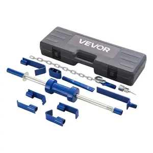 fathersdaygift VEVOR Dent Puller Kit, 13 lbs 14-in-1 Slide Hammer Dent Removal Kit, Heavy-Duty Auto Body Truck Repair Automotive Damage Remover Tool Repair Frame with Carrying Case, Extension Rod, Non-Slip Handle