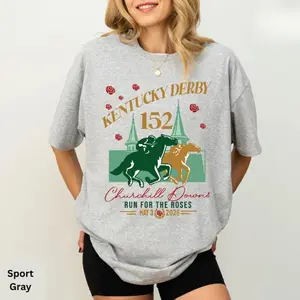 Kentucky Derby 2026 Shirt, Run for the Roses Graphic Tee, Churchill Downs Inspired Horse Racing Shirt, Derby Day Outfit for Men and Women