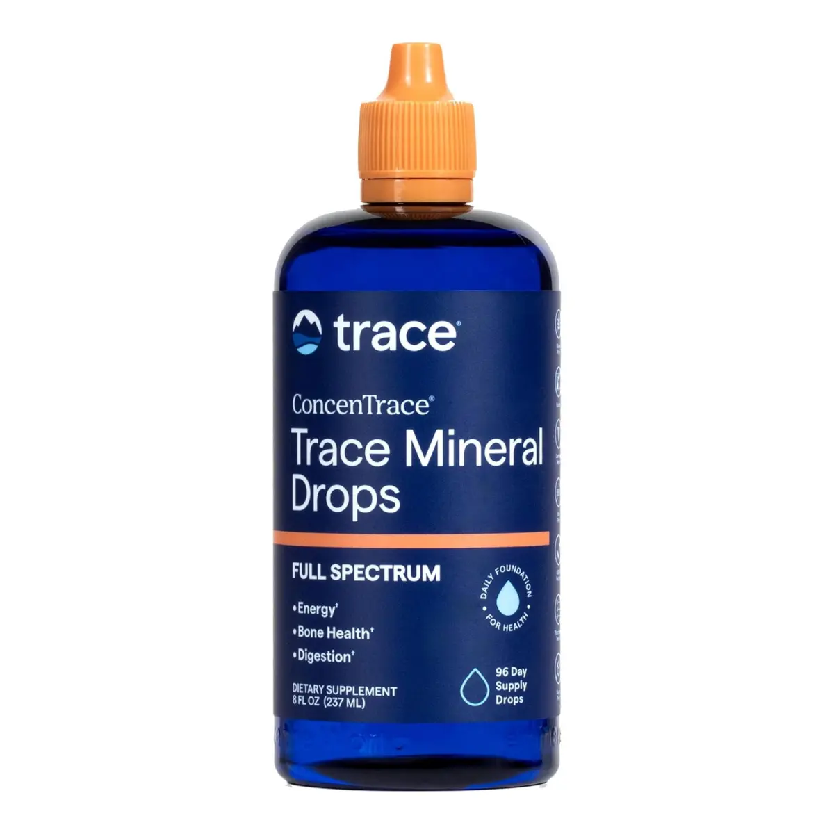 Trace Minerals ConcenTrace Trace Mineral Drops | All-Natural Liquid Minerals | Replenishes Electrolytes & Supports Hydration, Energy, Mood, Muscles, Digestion, & Restful Sleep | 8 fl oz (96 servings)