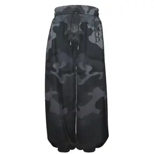 BLACK CAMO Unisex Lantern Pants