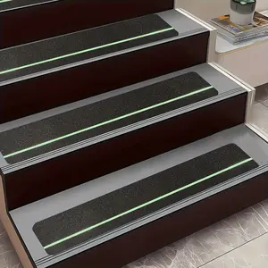 2 Pack Glow in The Dark Anti-Slip Stair Treads, High Traction Precut Non-Slip Stair Pads with Strong Adhesive, Waterproof Safety Grip Tape for Indoor Outdoor All Surfaces, Easy Install