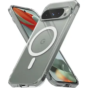 Entronix Pixel 9/9 Pro [Magnetic-Compatible] Case - Crystal Clear  - Sturdy Cover Transparent Wireless Dustproof Handle Protection Cellphone Protector