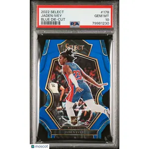 2022 PANINI SELECT 178 JADEN IVEY BLUE DIE-CUT /249 RC ROOKIE PSA 10 GEM