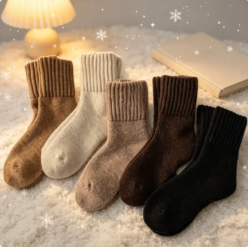 5 Pairs Women's Casual Soft Comfy Warm Socks for Fall & Winter, Solid Mid-calf Socks,Women's Socks for Daily Wear