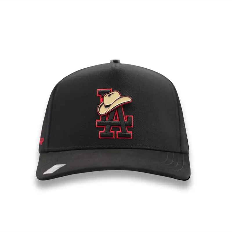 “LA” sombrero, Black with Red, BiggBoss”.