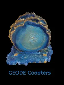Geode Coasters with stand