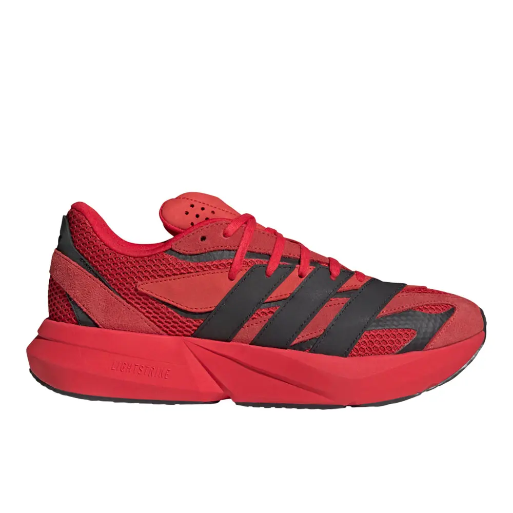 adidas Mens Lightblaze Lace Up Sneakers Shoes Casual - Red
