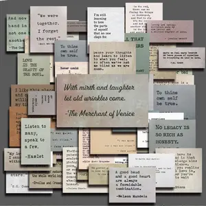 50PCS Vintage Famous Quotes Aesthetic Stickers Pack, Inspirational Historical Figures Art Vinyl Stickers for Laptop Water Bottle Phone Case Skateboard Journal Scrapbook DIY Decoration