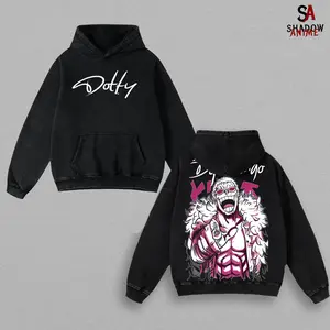 Donquixote Doflamingo Tee Hoodie Washed – One Piece Washed Anime Manga T-Shirt, Vintage Washed Heavenly Demon King Graphic Tee, Unisex Oversized Streetwear Shirt, String String Power Anime Aesthetic Tee, Gift for One Piece Fans