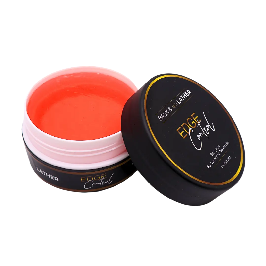 BASK & LATHER Strong Hold - Thick Edges - Large Size Edge Control Gel for Long Lasting Flawless Edges and Firm All-Day Hold for All Hair Types BASK & LATHER Strong Hold - Thick Edges - Large Size Edge Control Gel for Long Lasting Flawless Edges and Firm All-Day Hold for All Hair Types