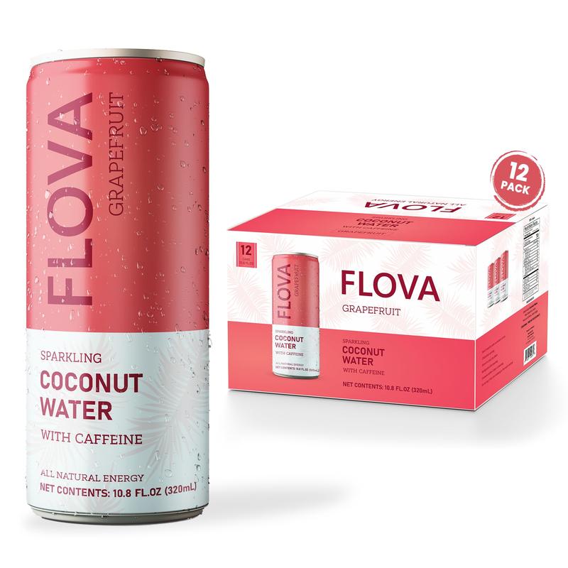 Flova Natural Energy Drink, Electrolytes from Coconut Water, Sports Performance Beverage