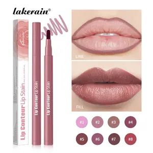 lakerain 2 Counts Waterproof Long-Lasting Ultra Pigmented 2-in-1 Lip Contour & Lip Stain Makeup Lipliner Pencil, Lip Liner Set, Dual-Sided Tip for Effortless Lip Contouring & Pigmentation, Smudge-proof Kiss-proof Lip Makeup, Women’s Cosmetics