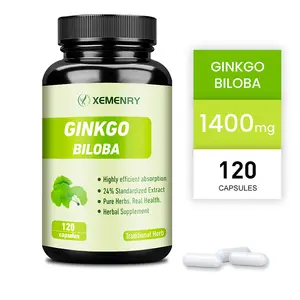 Xemenry - Organic Ginkgo Biloba - Focus, Circulation - Contains Organic Ginkgo Biloba Extract - Gluten Free, Non-GMO