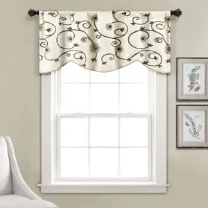 Lush Decor Royal Garden Valance - Single 42"W x 18"L, Soft Furnishings for Your Home