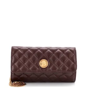 Pre-owned VERSACE material Messenger Bags Icon Wallet on Chain Quilted Leather by Rebag