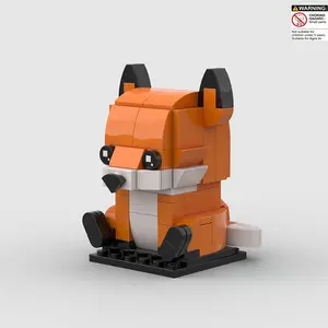 125pcs Fox Building Block Model Set, Creative Building Blocks, Classic Animal Moc Toy, Kids Educational Creative Toy, Perfect Gift for Birthday Halloween Christmas, Building Block Sets