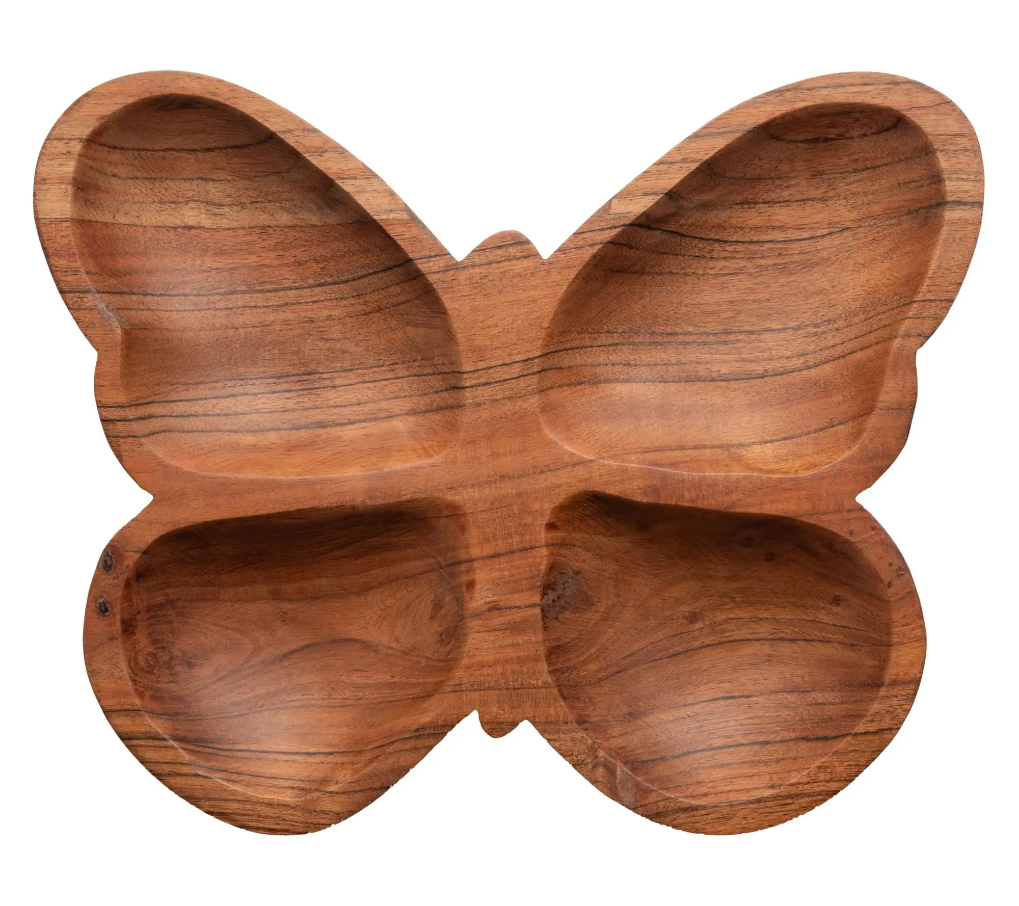 Karma Shaped Wood Serving Bowl