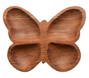 Karma Shaped Wood Serving Bowl