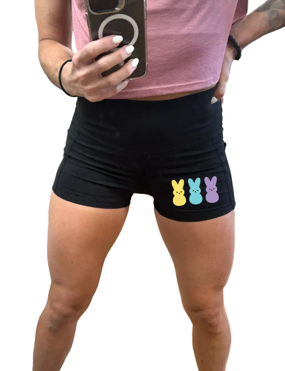 Hoppin' Shorts - Bunny-Themed, Pastel Color, Fit Design, Soft Fabric for Outdoor Activities