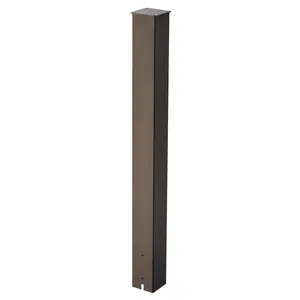 【Summervibes】VEVOR Steel Mailbox Post, 43x4x4 Inches Bronze Powder-Coated Mailbox Holder, Heavy-Duty In-Ground Mounting Stand Kit, Easy-to-Install for Residential Curbside Outdoor Use
