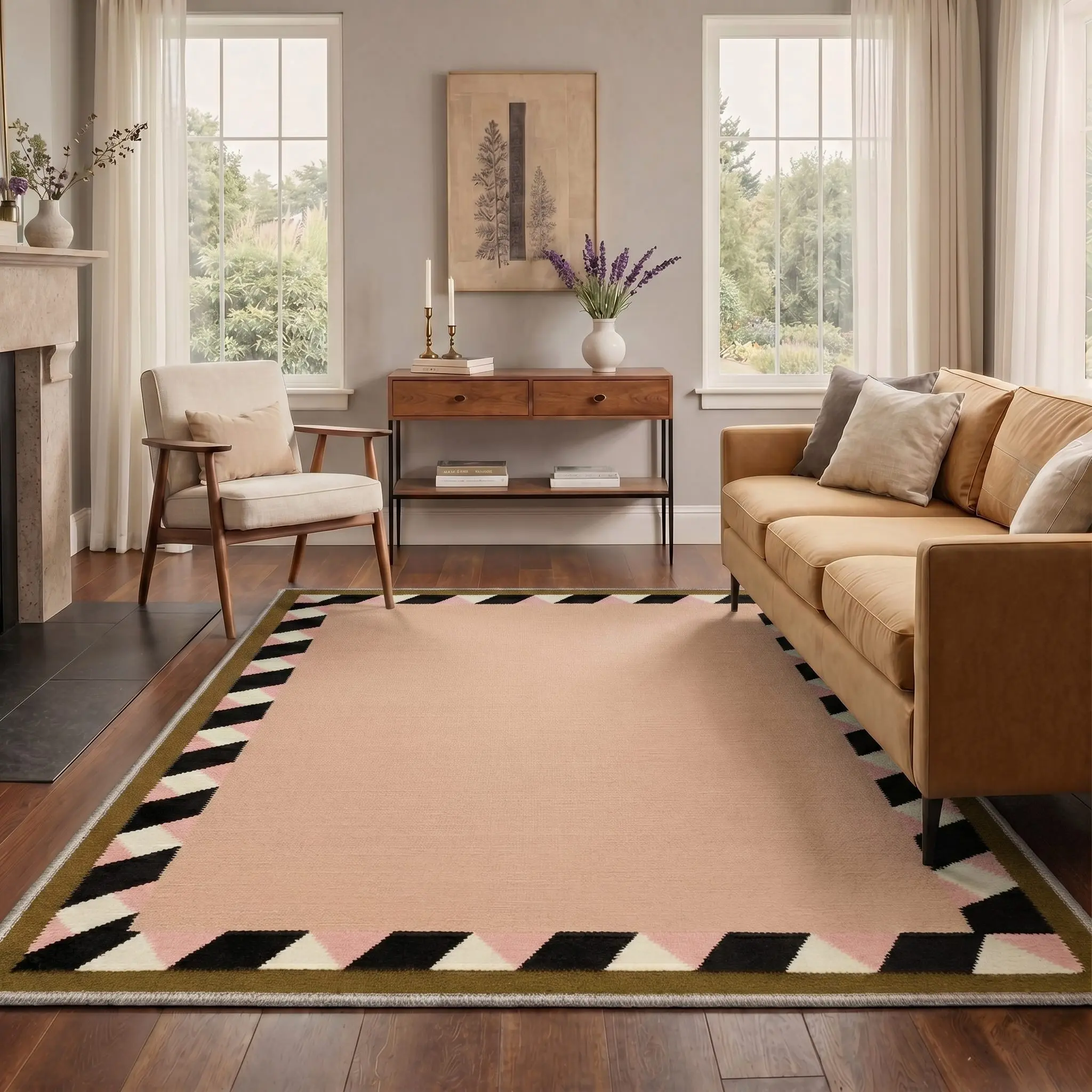 【Deals For You Days】GENIMO Rug – Pet Friendly, Non-Slip, Soft, Machine Washable Floor Carpet, Area Rug Perfect for Living Room, Bedroom, Kitchen, Hallway, Stylish Home Interior ,ARP3216-BEIGE VEIL