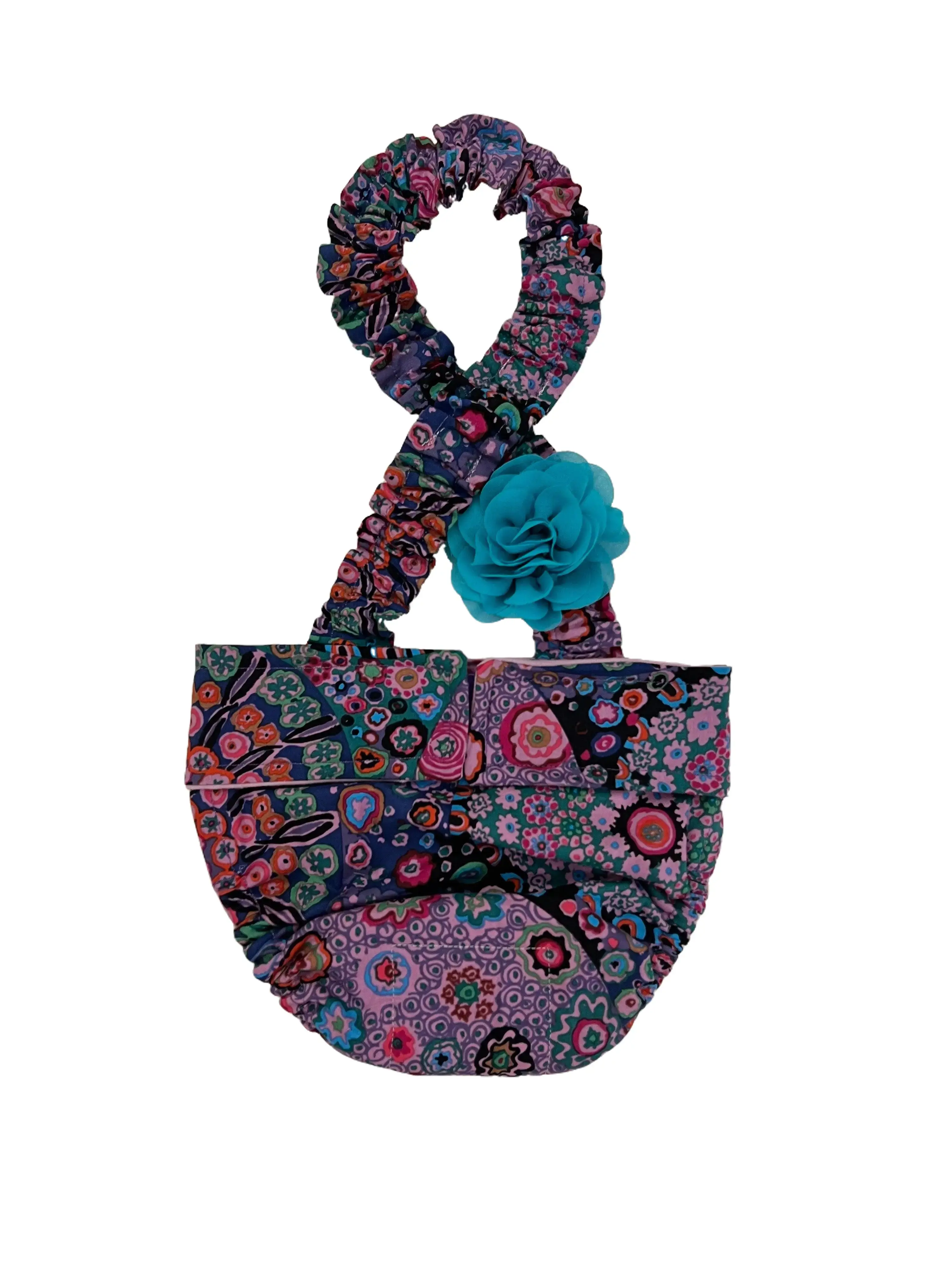 Wephies Female French Bulldog Diaper with Suspenders, Purple Paisley Puppy Diaper, Puppy Diapers