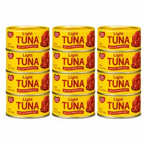 Dongwon Canned Light Tuna with Hot Pepper Sauce  600 g each