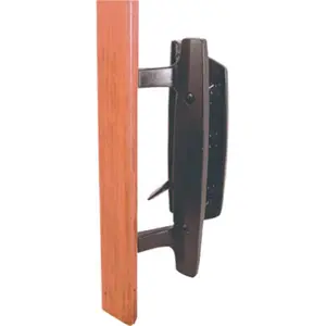 212 MAIN Prime Line 142250 Black Sliding Patio Door Handle Set with Diecast Parts, Sliding Pull Handle with Inside Pull for Patio Door Hardware